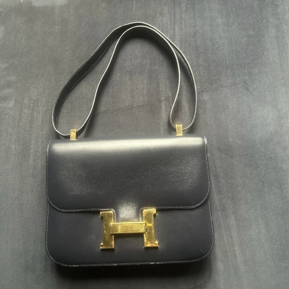 Vintage Hermes Constance midnight blue bag - Picture 1 of 10